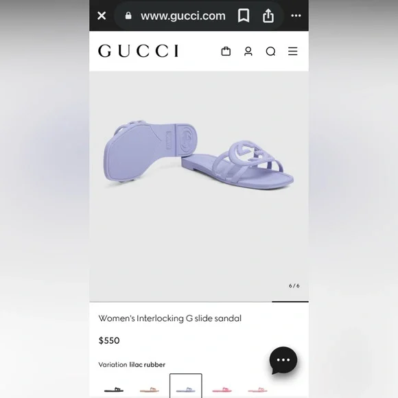 ๐ฅGUCCI ๐Women's Interlocking G slide sandal-IN GUCCI NOW @$550! Gorg! Sz 38/8 - Picture 6 of 16
